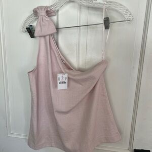 J.Crew Pink One-Shoulder Top